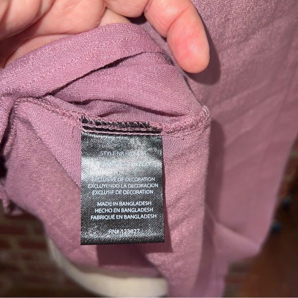 HARVE BERNARD Mauve Rayon 3/4 Sleeve Button up Shirt-XL - Picture 10 of 13